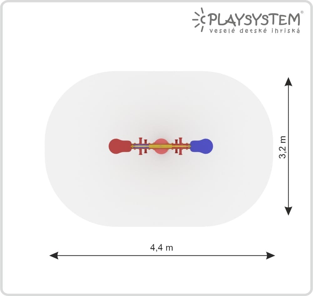 Pružinová dvojhojdačka koník