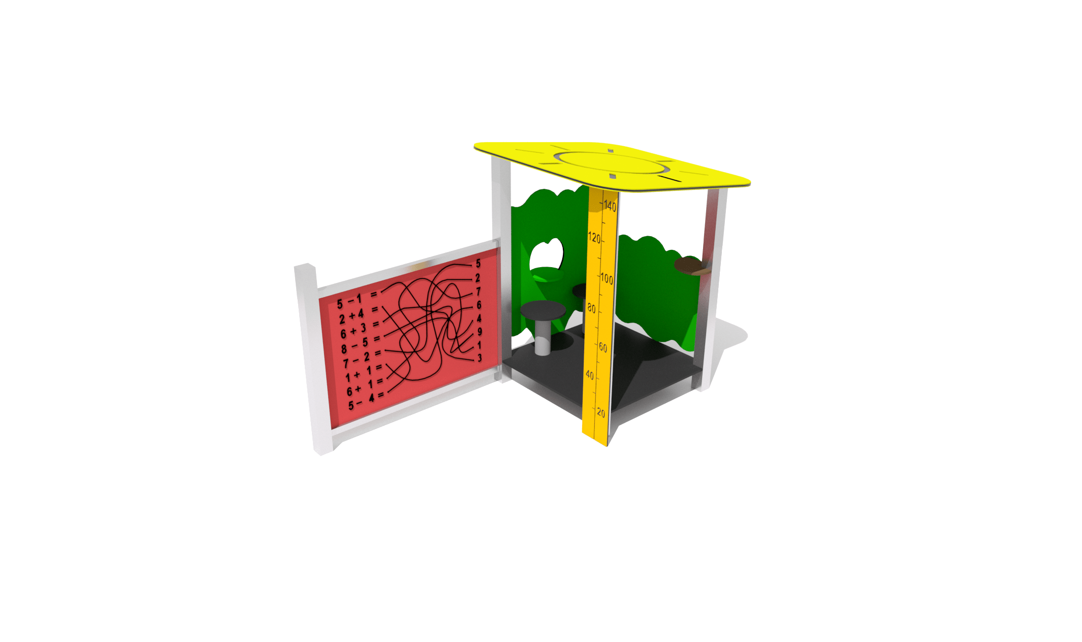 Domček so zábavnou tabuľou