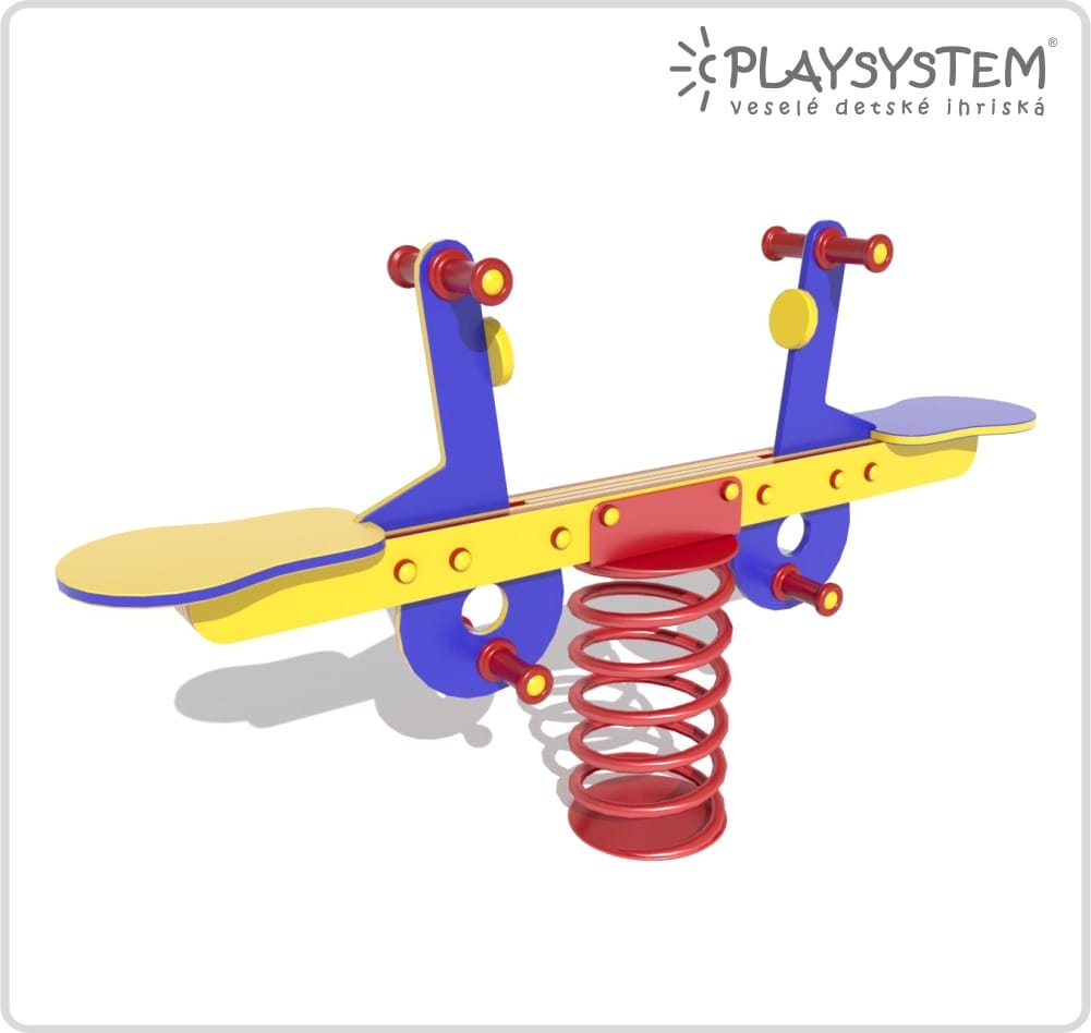 Pružinová dvojhojdačka motorka