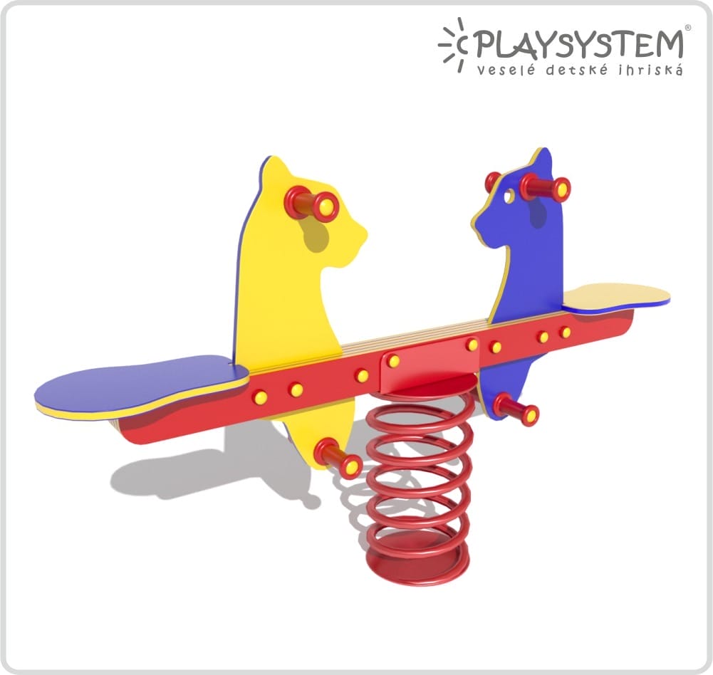 Pružinová dvojhojdačka mačka